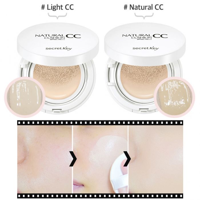 Image result for SECRET KEY Natural CC Cushion (SPF50+PA+++) 2 Color 15g