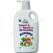 Средство для мытья детских бутылок и сосок с дозатором 750 мл LION KODOMO Cleanser For Bottle And Accessories (Bottle) - вид 1 миниатюра