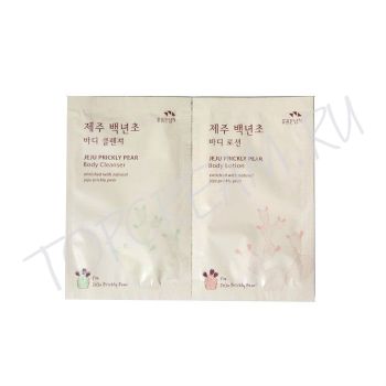 Гель для душа и лосьон для тела с экстрактом колючей груши. Пробник FLOR DE MAN Jeju Prickly Pear Body Cleanser/Lotion Sample