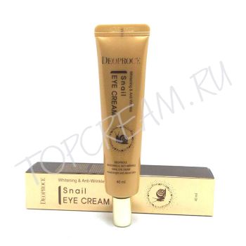 Улиточный крем для осветления и разглаживания кожи век DEOPROCE Whitening & Anti-Wrinkle Snail Eye Cream