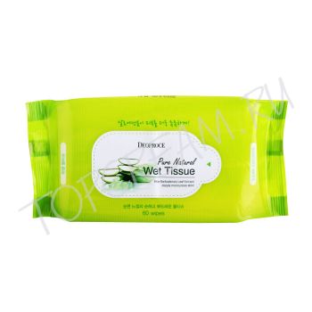 Очищающие салфетки с экстрактом алоэ DEOPROCE Pure Natural Wet Tissue Очищающие салфетки с экстрактом алоэ DEOPROCE Pure Natural Wet Tissue
