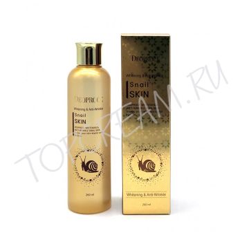 Улиточный тонер для осветления и разглаживания кожи DEOPROCE Whitening & Anti-Wrinkle Snail Skin