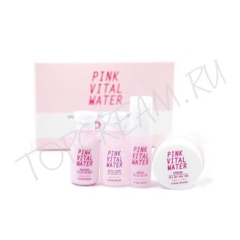 Мини-набор увлажняющих средств с розовой персиковой водой ETUDE HOUSE Pink Vital Water Special Trial Kit Мини-набор увлажняющих средств с розовой персиковой водой ETUDE HOUSE Pink Vital Water Special Trial Kit