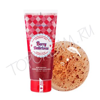 Клубничный скраб-гель для душа ETUDE HOUSE Berry Delicious Strawberry Body Scrub & Wash Клубничный скраб-гель для душа ETUDE HOUSE Berry Delicious Strawberry Body Scrub & Wash