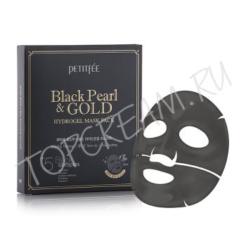 Гидрогелевая маска с черным жемчугом и золотом, 5 шт. PETITFEE Black Pearl & Gold Hydrogel Mask Pack Set Гидрогелевая маска с черным жемчугом и золотом, 5 шт. PETITFEE Black Pearl & Gold Hydrogel Mask Pack Set