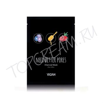 Тканевая маска с древесным углем YADAH Need Better Pores Charcoal Mask