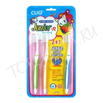 Набор зубных щеток 3 шт. CLIO Junior R 2+1 Toothbrush Набор зубных щеток 3 шт. CLIO Junior R 2+1 Toothbrush