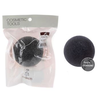 Спонж конняку 100% с древесным углем THE SAEM 100% Charcoal Jelly Cleansing Puff