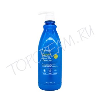 Увлажняющий шампунь-кондиционер с коллагеном&nbsp;1000 мл FARMSTAY Collagen Water Full Moist Shampoo & Conditioner 1000 ml