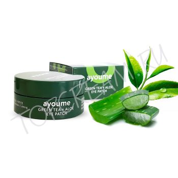 Патчи для глаз с экстрактами зеленого чая и алое AYOUME Green Tea + Aloe Eye Patch Патчи для глаз с экстрактами зеленого чая и алое AYOUME Green Tea + Aloe Eye Patch