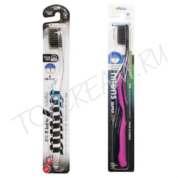 Зубная щетка с древесным углем и сверхтонкой двойной щетиной DENTAL CARE Charcoal Toothbrush Зубная щетка с древесным углем и сверхтонкой двойной щетиной DENTAL CARE Charcoal Toothbrush