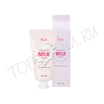 Осветляющий крем с молочными протеинами для лица и тела 50 гр. PRRETI Pure White Milk Cream 50g