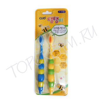 Набор из двух зубных щеток для дете от 2 до 6 лет CLIO Tangtani Normal 2 Toothbrush 2-6 years