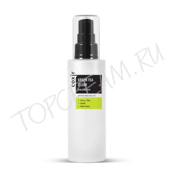 Очищающая эмульсия с зеленым чаем, BHA и муцином улитки COXIR Green Tea BHA Clear Emulsion Очищающая эмульсия с зеленым чаем, BHA и муцином улитки COXIR Green Tea BHA Clear Emulsion
