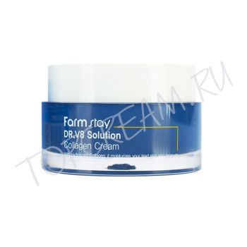 Крем с коллагеном для увлажнения и повышения эластичности кожи FARMSTAY Dr.V8 Solution Collagen Cream