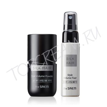 Набор для маскировки поредевших волос и придания объема THE SAEM Silk Hair Style Volume Powder Set