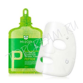 Тканевая маска для лица с пептидом MIZON Peptide Ampoule Essential Sheet Mask Тканевая маска для лица с пептидом MIZON Peptide Ampoule Essential Sheet Mask
