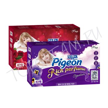 Парфюмированные салфетки-кондиционер для сушки белья PIGEON Rich Perfume Signature Sheets Парфюмированные салфетки-кондиционер для сушки белья PIGEON Rich Perfume Signature Sheets
