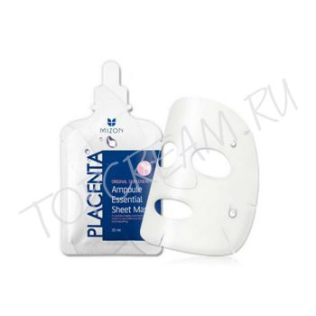 Тканевая маска для лица с плацентой MIZON Placenta Ampoule Essential Sheet Mask Тканевая маска для лица с плацентой MIZON Placenta Ampoule Essential Sheet Mask