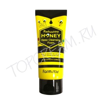 Глубокоочищающая освежающая пенка с медом FARMSTAY Refreshing Honey Deep Cleansing Foam
