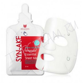 Одноразовая тканевая маска со змеиным ядом MIZON Syn-Ake Ampoule Essential Sheet Mask Одноразовая тканевая маска со змеиным ядом MIZON Syn-Ake Ampoule Essential Sheet Mask