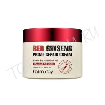Восстанавливающий крем с красным женьшенем FARMSTAY Red Ginseng Prime Repair Cream