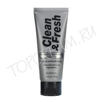 Глиняная маска-трансформер с древесным углем EUNYUL Clean & Fresh Charcoal Transforming Clay Mask