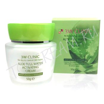 Увлажняющий крем с экстрактом алоэ 3W Clinic Aloe Full Water Activating Cream