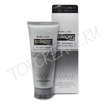 Осветляющая пенка с коллагеном и ниацинамидом 3W CLINIC Collagen Whitening Foam Cleansing