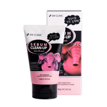 Маска-пленка с древесным углем 3W CLINIC Sebum Clean-Up Peel Off Pack Маска-пленка с древесным углем 3W CLINIC Sebum Clean-Up Peel Off Pack