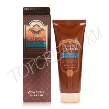 Омолаживающая пенка для умывания с экстрактом плаценты 3W CLINIC Premium Placenta Clear Foam Cleansing