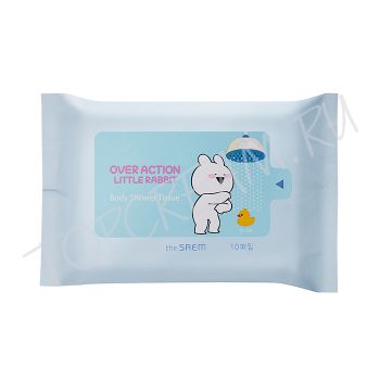 Влажные салфетки для тела Little Rabbit THE SAEM Over Action Little Rabbit Body Shower Tissue