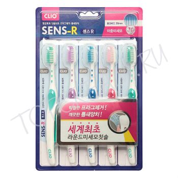 Набор&nbsp;зубных щеток&nbsp; с антибактериальной щетиной CLIO New Sense-R Toothbrush 5 pcs