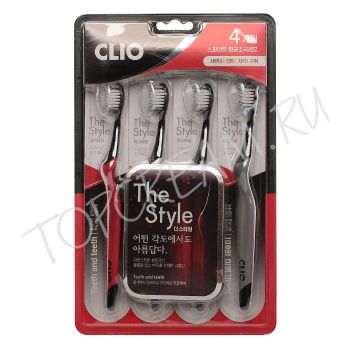 Набор зубных щеток с отбеливающим эффектом CLIO The Style Toothbrush 4 pcs Набор зубных щеток с отбеливающим эффектом CLIO The Style Toothbrush 4 pcs
