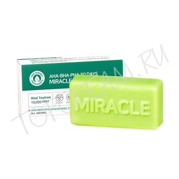 Мыло для проблемной кожи с маслом чайного дерева и кислотами SOME BY MI AHA-BHA-PHA 30 Days Miracle Cleansing Bar Мыло для проблемной кожи с маслом чайного дерева и кислотами SOME BY MI AHA-BHA-PHA 30 Days Miracle Cleansing Bar