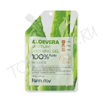 Многофункциональный гель с экстрактом алое вера 100 мл FARMSTAY Moisture Soothing Gel Aloevera, 100ml