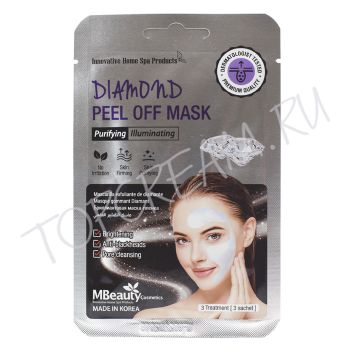 Маска-пленка для лица, 3 шт. MBEAUTY Peel Off Mask 3pcs Маска-пленка для лица, 3 шт. MBEAUTY Peel Off Mask 3pcs