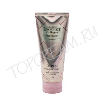 Пенка для умывания с коллагеном DEOPROCE Cleanbello Collagen Essential Clean & Deep Foam Cleansing