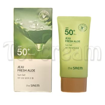 Солнцезащитный гель с алоэ вера THE SAEM Jeju Fresh Aloe Sun Gel SPF50+ PA++++