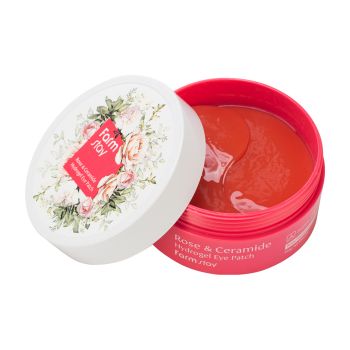 Гидрогелевые патчи для глаз с экстрактом розы и керамидами FARMSTAY Rose & Ceramide Hydrogel Eye Patch