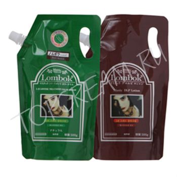 Лечебная крем-краска быстрого окрашивания с эффектом ламинирования (500мл + 500 мл) LOMBOK Lentisk Treatment  Color Cream