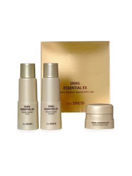 Мини-набор уходовый антивозрастной с улиточным муцином THE SAEM Snail Essential EX Wrinkle Solution Special Gift 3 Set
