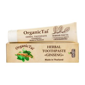 Зубная паста с женьшенем, гвоздичным маслом и мятой ORGANIC TAI Herbal Toothpaste Ginseng Зубная паста с женьшенем, гвоздичным маслом и мятой ORGANIC TAI Herbal Toothpaste Ginseng