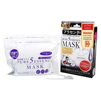 Набор масок с плацентой 30 шт. JAPAN GALS Pure 5 Essence Mask Placenta 30 pcs
