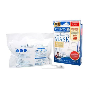 Набор масок с гиалуроновой кислотой 30 шт. JAPAN GALS Pure 5 Essence Mask Hyaluronic Acid 30 pcs