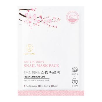 Тканевая маска с улиточным экстрактом HANIxHANI White Intensive Snail Mask Pack