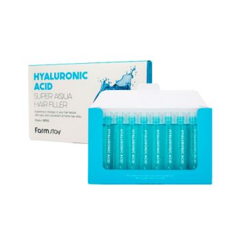Суперувлажняющий филлер с гиалуроновой кислотой для волос, 10 шт. FARMSTAY Hyaluronic Acid Super Aqua Hair Filler 10pcs