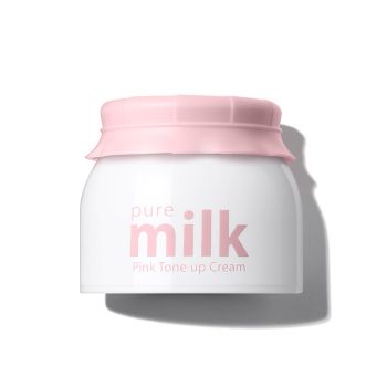 Розовый крем с молочными протеинами для выравнивания тона кожи THE SAEM Pure Milk Pink Tone Up Cream