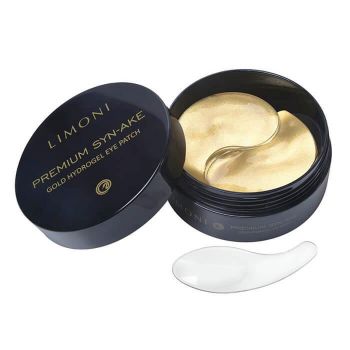 Антивозрастные гидрогелевые патчи для глаз со змеиным ядом LIMONI Premium Syn-Ake Gold Hydrogel Eye Patch