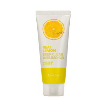 Отшелушивающий гель с экстрактом лимона FARMSTAY Real Lemon Deep Clear Peeling Gel